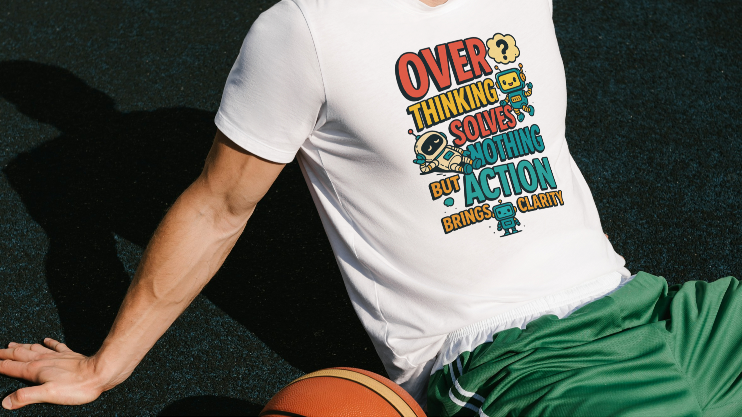Men Graphic Tshirt White 