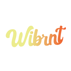 Colorful 'Wibrnt' logo on a white background